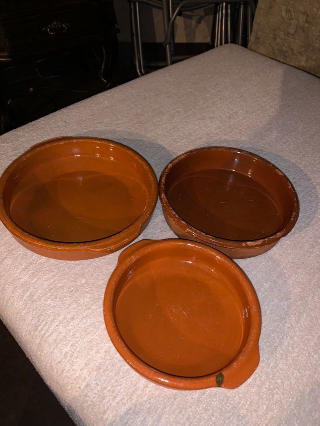 Lote cazuela barro
