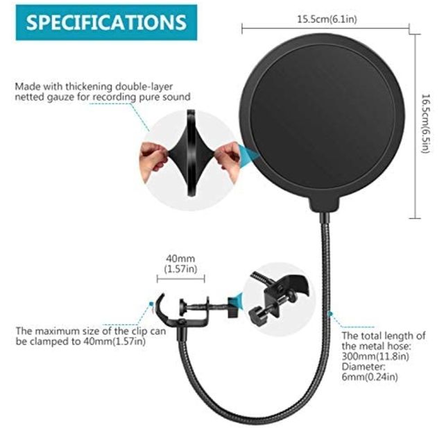 filtro pop micrófono marca neewer