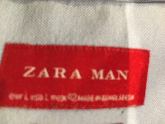 Camisa ZARA MAN L azul claro OXFORD