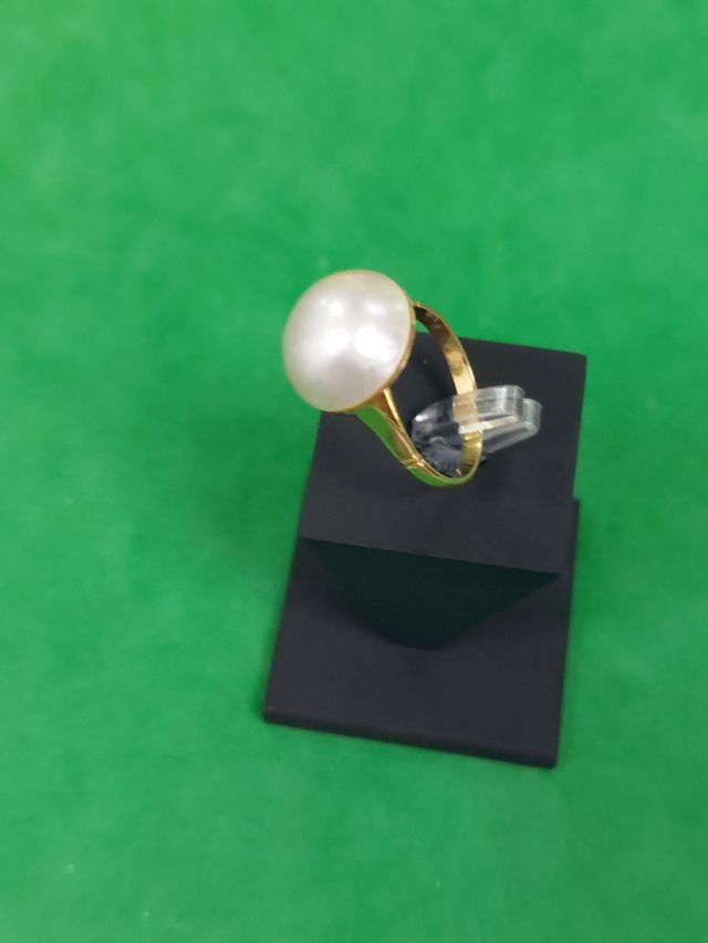Sortija oro de 18k y perla