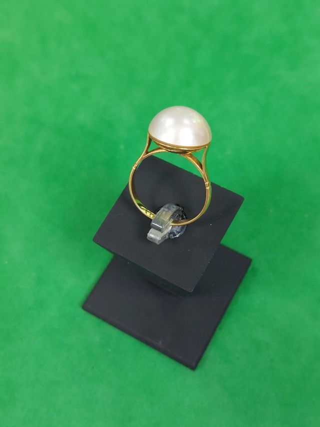 Sortija oro de 18k y perla
