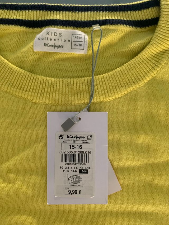 Jersey- sweater amarillo patito. Talla 15-16