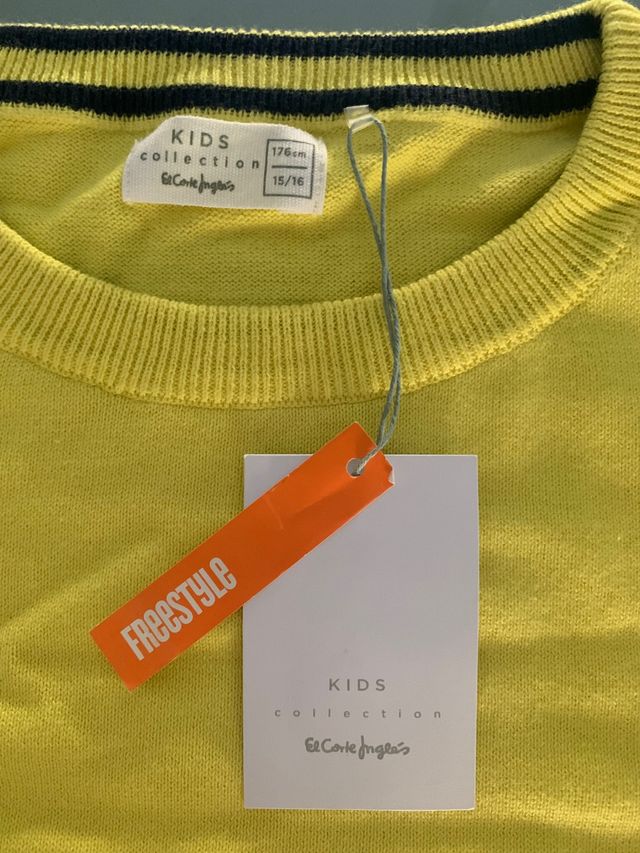 Jersey- sweater amarillo patito. Talla 15-16