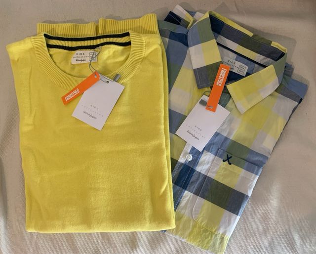 Conjunto Jersey y Camisa manga larga. Talla 15-16