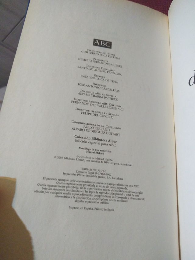 "Monólogo de una mujer fría" (2002) 