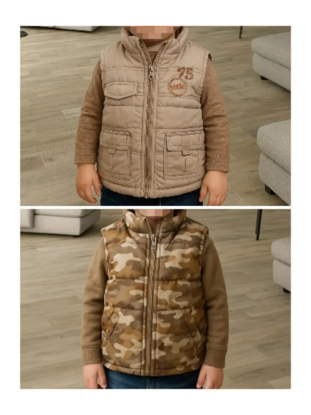 Chaleco reversible niño 2-3 años