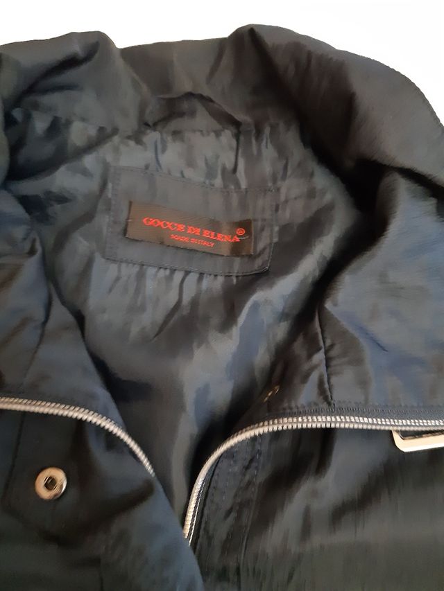 giubbotto blu taglia 54 gocce di Elena 