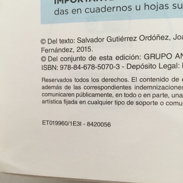 Lengua y literatura 1 de eso