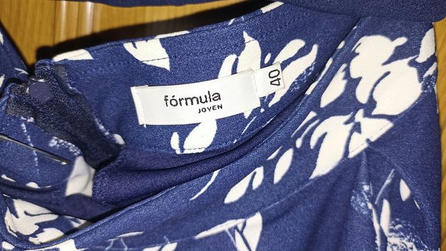 Vestido de dos piezas halter azul Fórmula Joven