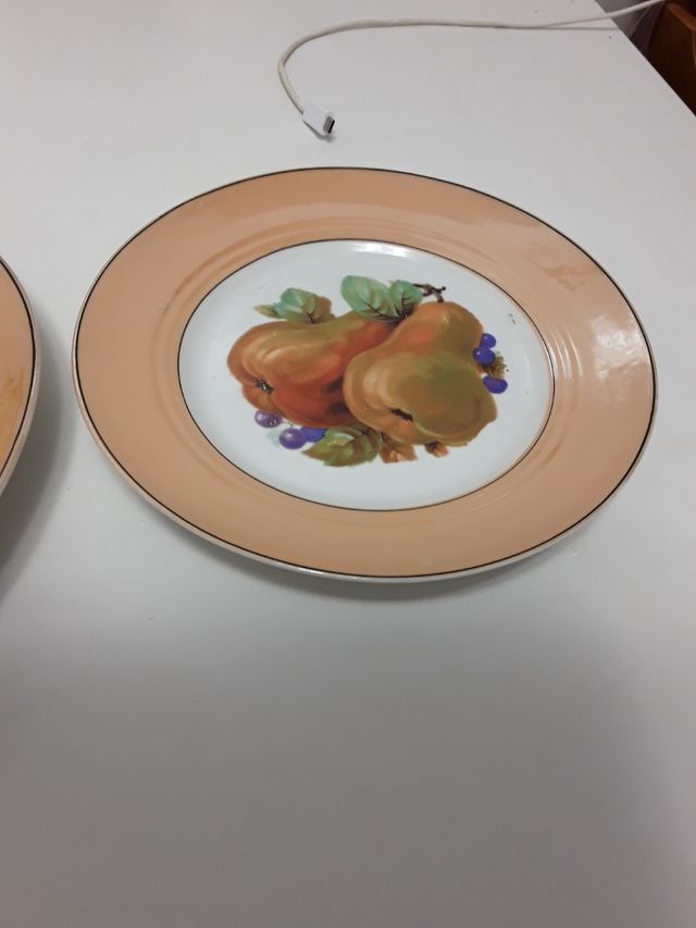 Plato grande de presentación y  5 individuales