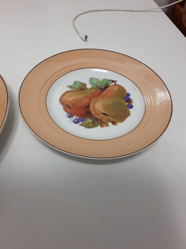 Plato grande de presentación y  5 individuales