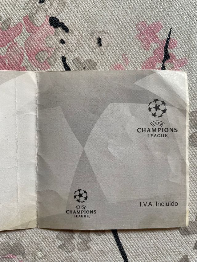 Vecchi biglietti della Champions League del Real Madrid