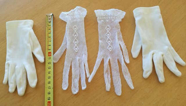 Guantes comunión antiguos niña