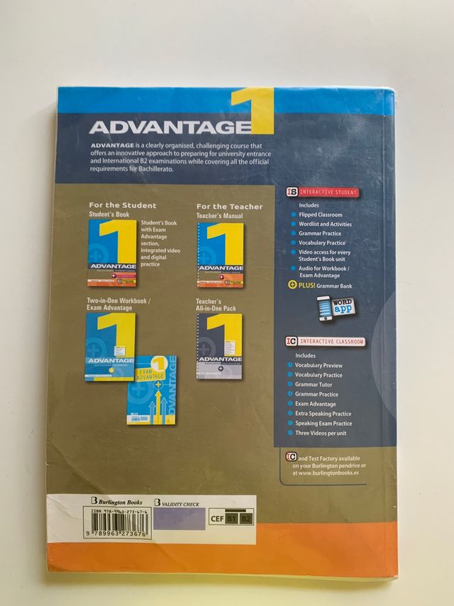 Advantage 1 Bachillerato Student\'s Book de segunda mano por 8 EUR en Advantage 1 Bachillerato Student\'s Book de segunda mano por 8 EUR en