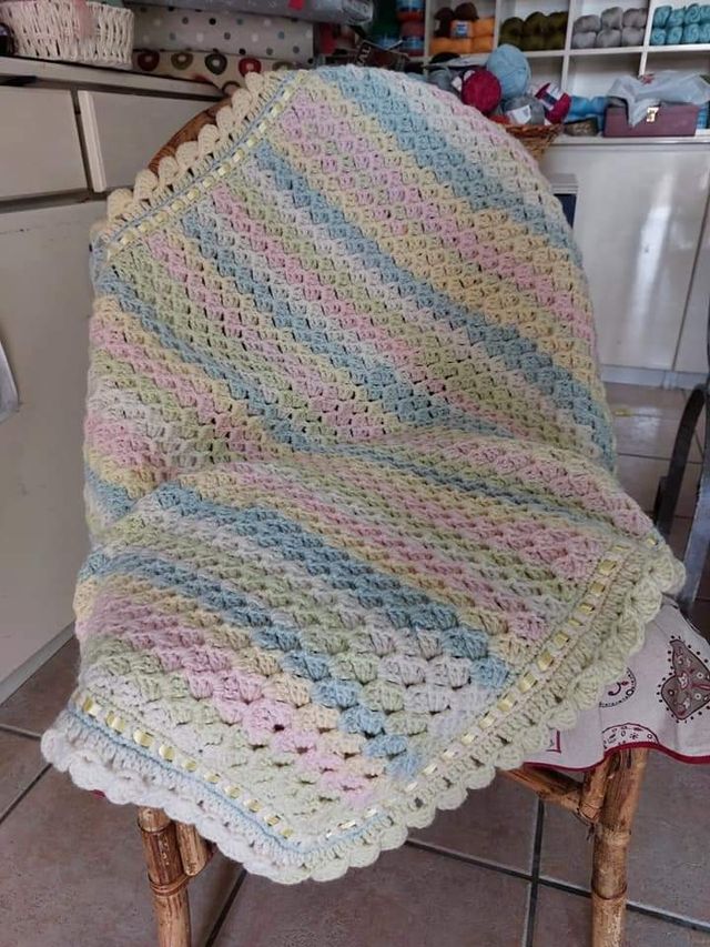 Copertina uncinetto multicolor