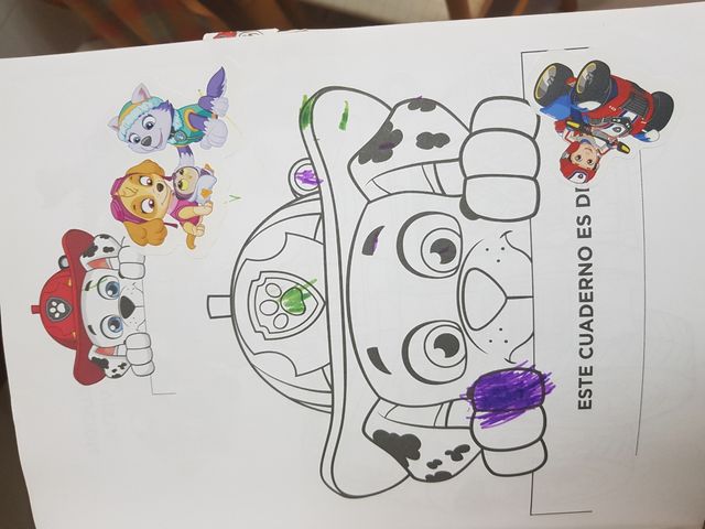 Cuaderno colorear Patrulla Canina