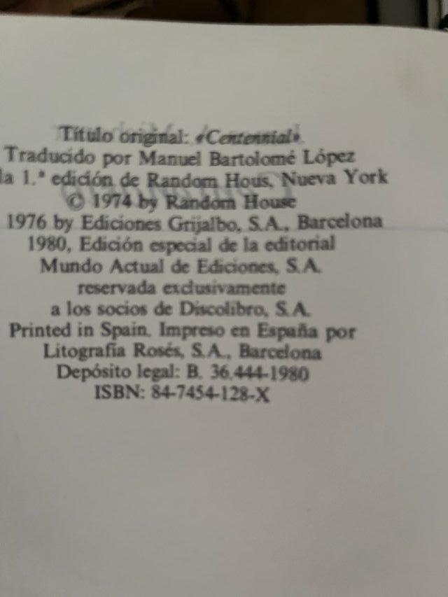 Libro Centenario