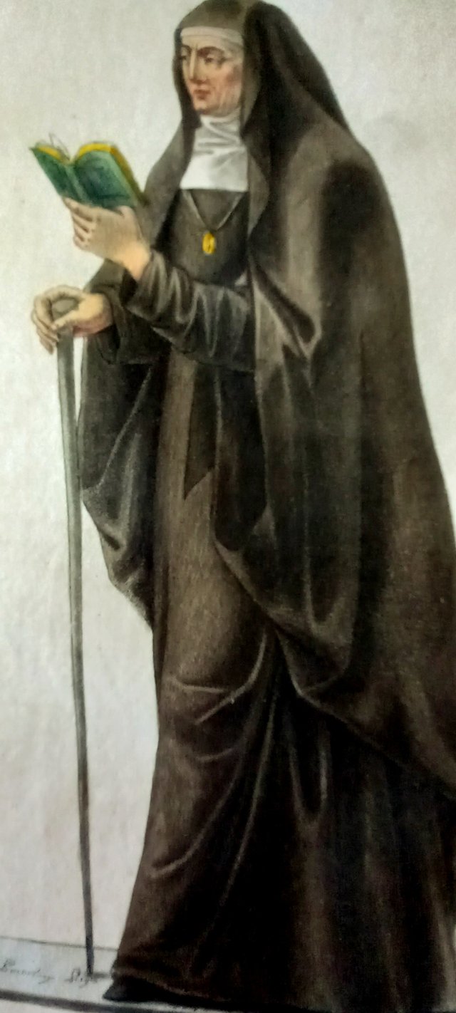 Grabado   MONJA RELIGIOSA DE ZARAGOZA