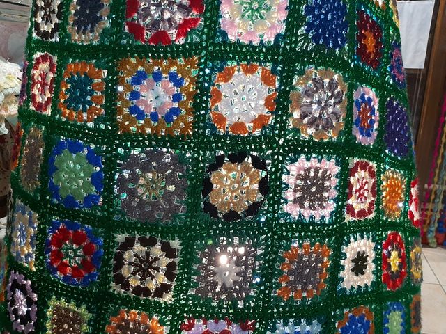 Albero di natale uncinetto bianco