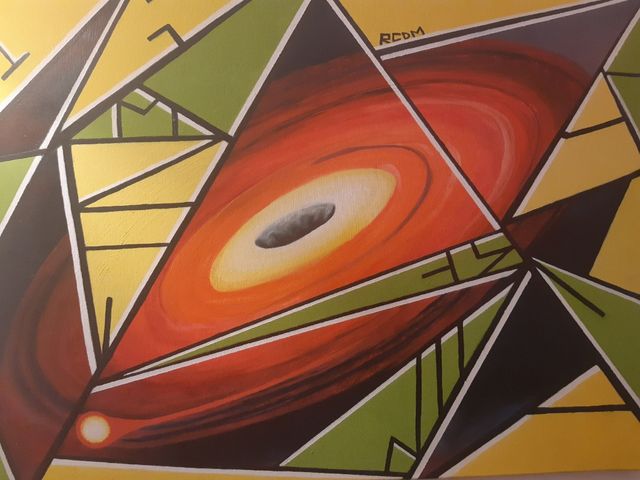 Quadro stella pulsar astratto geometrico