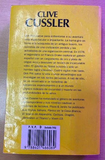 El oro de los Incas, Clive Cussler