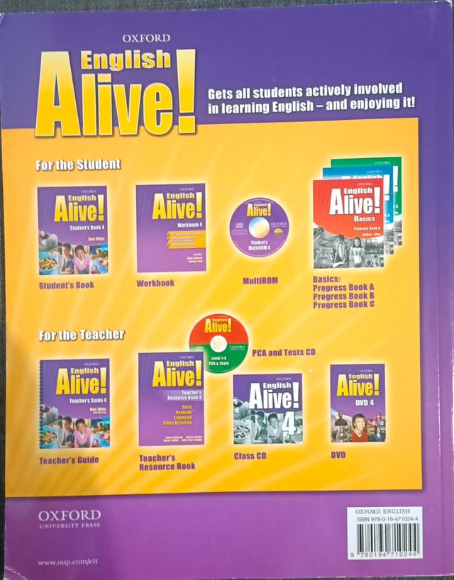 Libro: English Alive. Worbook 4 de Oxford.
