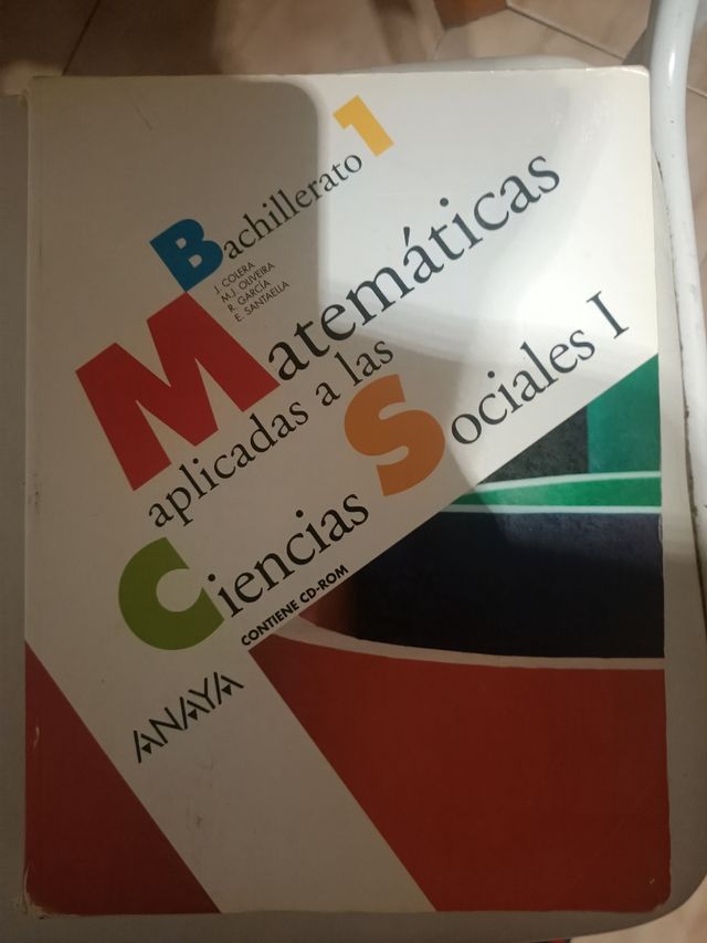 Libro de Matemáticas aplicadas a las CC.SS 1 Anaya