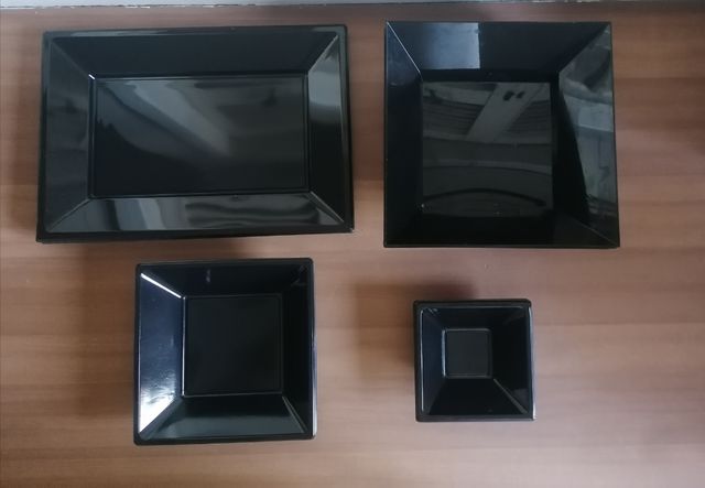 cuencos en plastico duro brillante