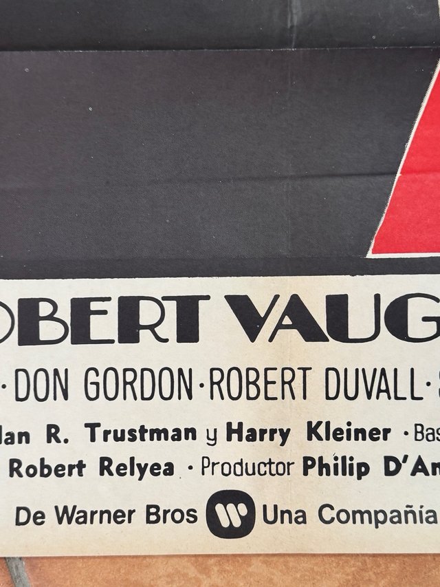 Bullit Steve McQueen poster original 1978
