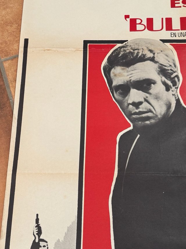 Bullit Steve McQueen poster original 1978
