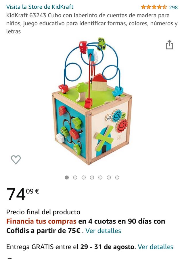 Cubo de actividades niños y bebés
