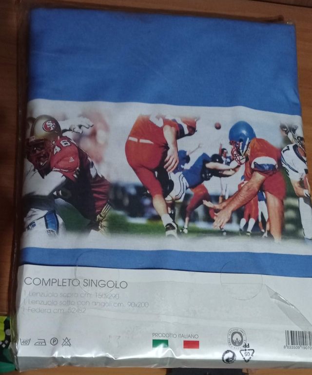 completo letto singolo football americano