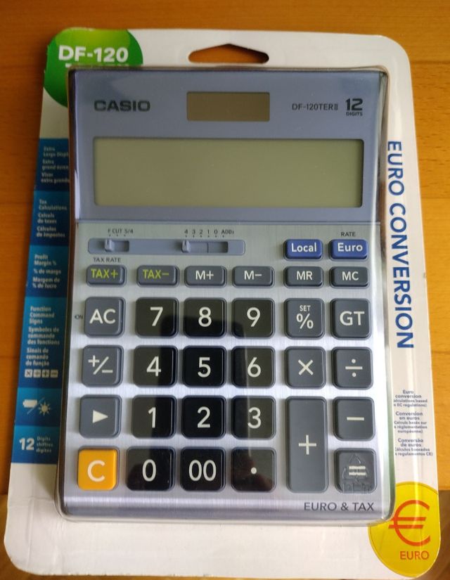 Calculadora grande CASIO modelo DF-120 TERII