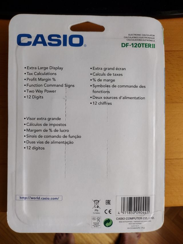 Calculadora grande CASIO modelo DF-120 TERII