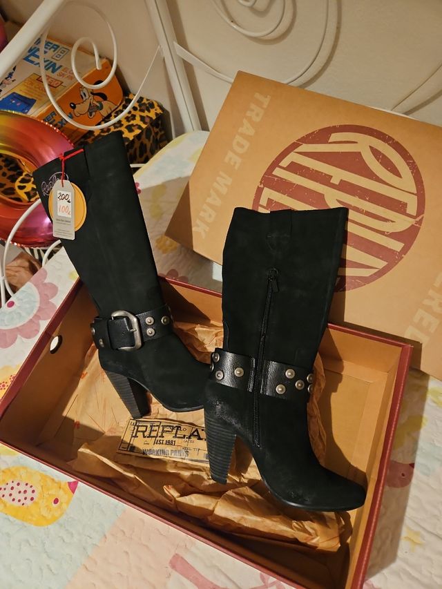 botas piel Replay