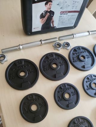 KIT MALETIN 20KG 28MM PESAS Y BARRAS DOMYOS