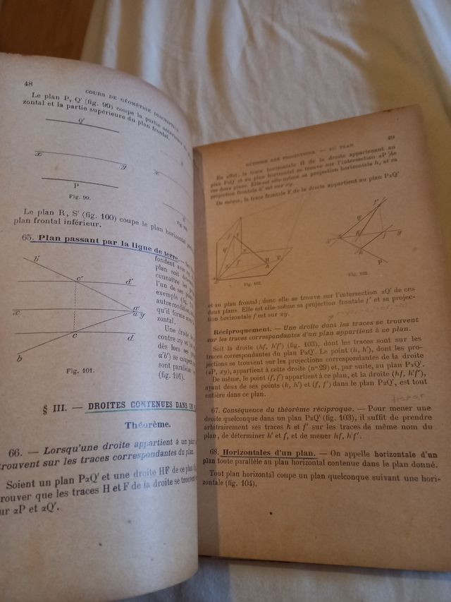Cours de Géométrie Descriptive 1939 Mame Gigord