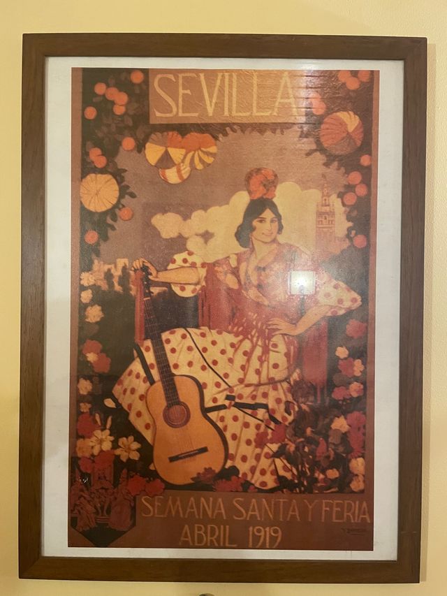 Cuadro Semana Santa y feria abril sevilla 1919