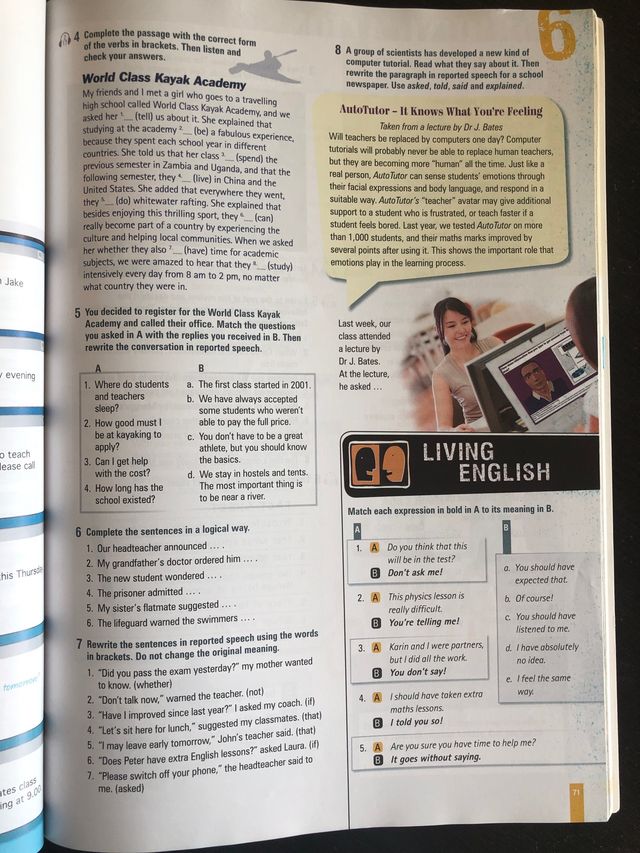 Living English 1 Batxillerat Student's Book