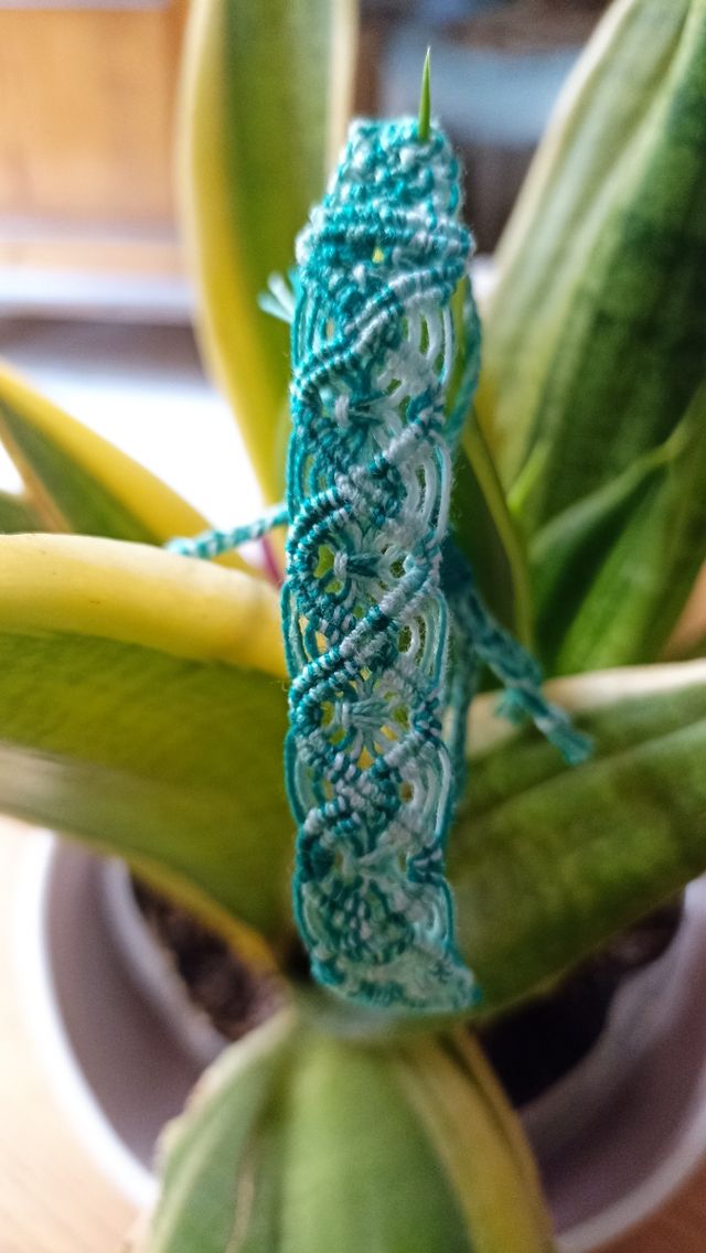 Pulsera turquesa de macramé