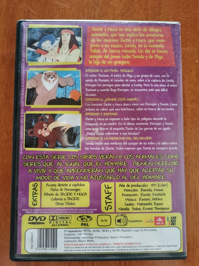 Jackie & Nuca DVDs 1 a 3 (episodios 1 a 12)
