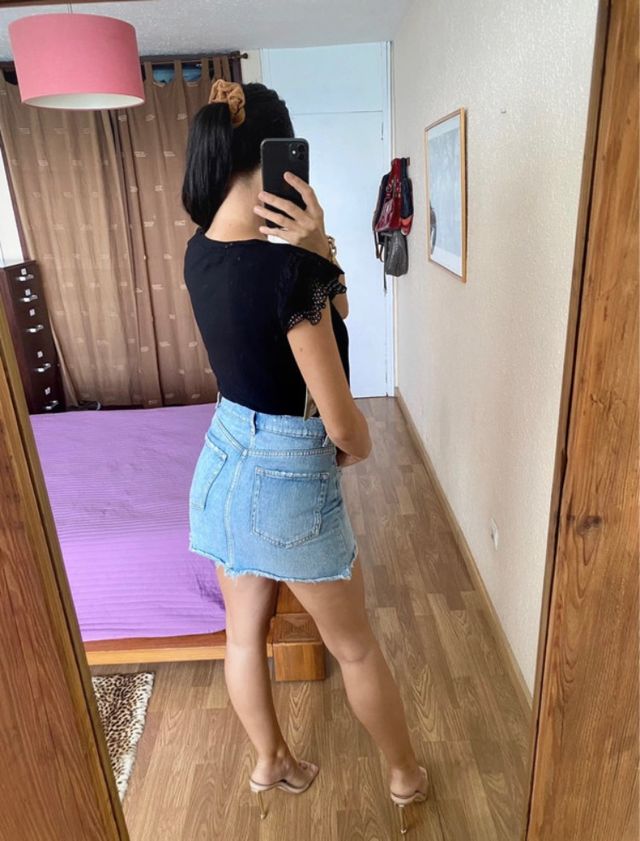 Nuevo top volantes encaje y seda Anna Mora  XL