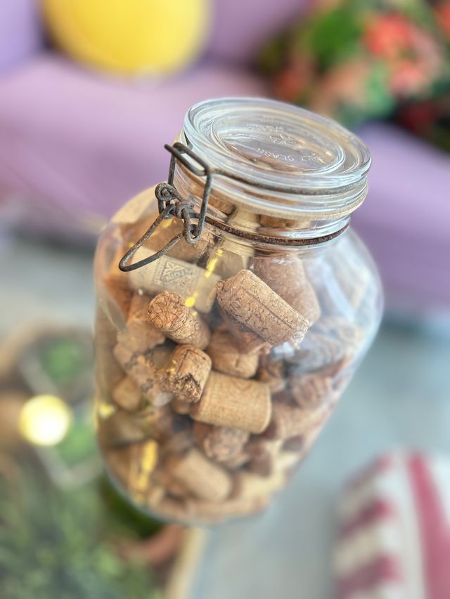 Tarro vintage de cristal decorativo