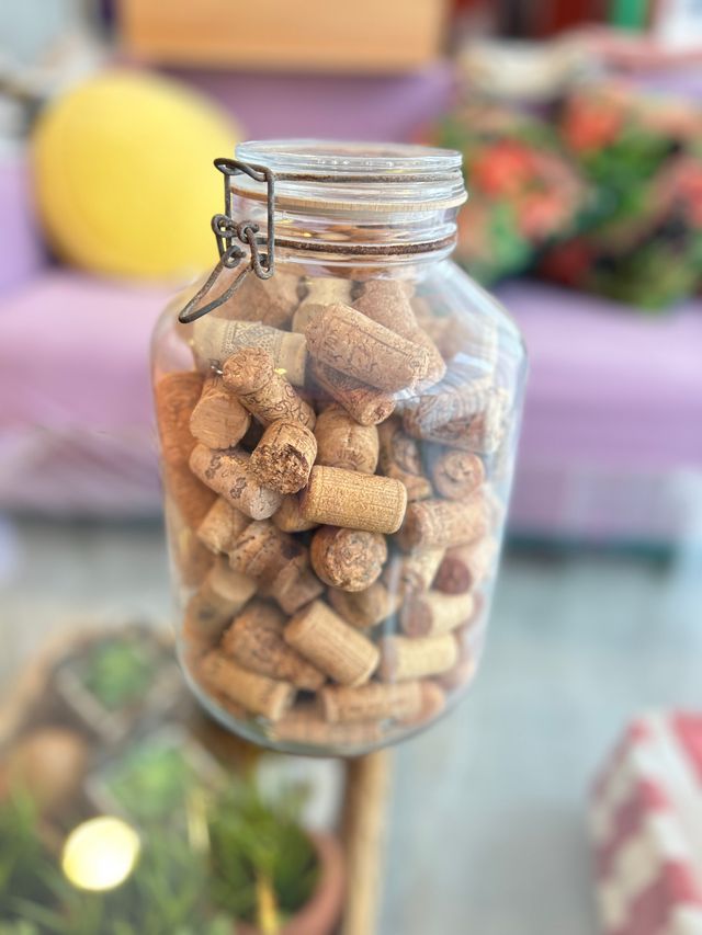 Tarro vintage de cristal decorativo