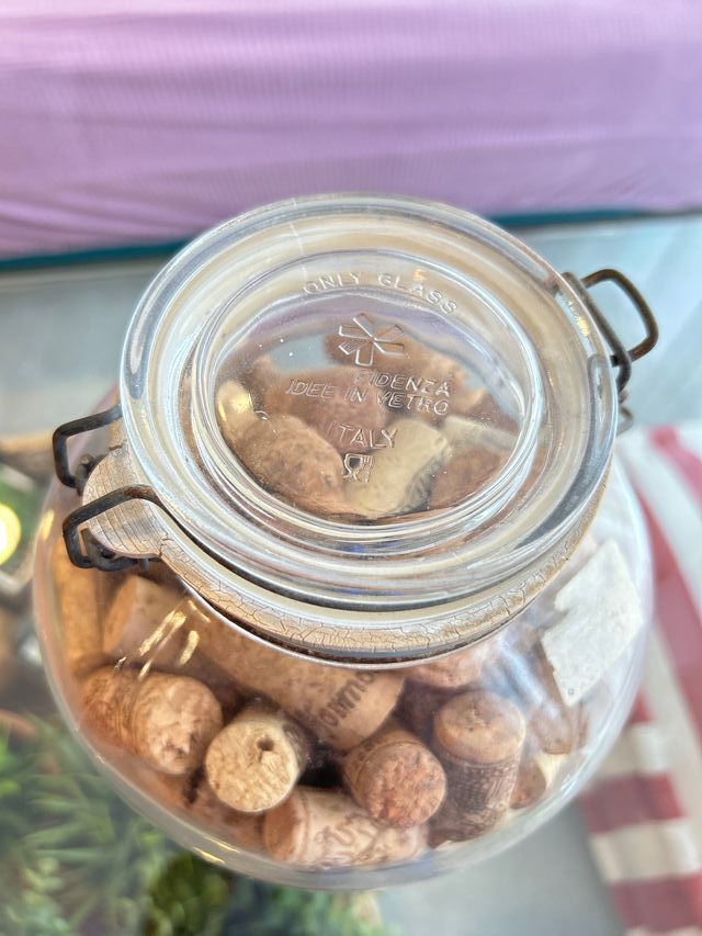 Tarro vintage de cristal decorativo