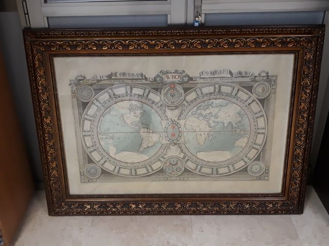 gravado antiguo globo terraqueo