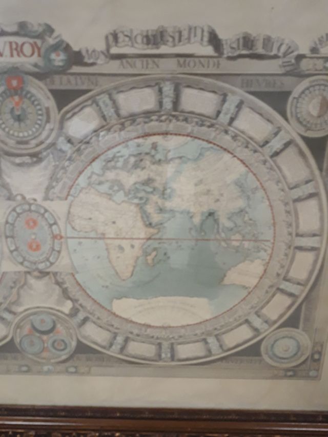 gravado antiguo globo terraqueo