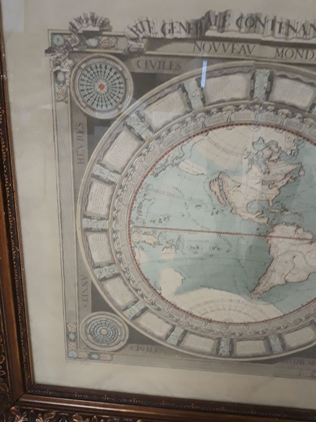 gravado antiguo globo terraqueo