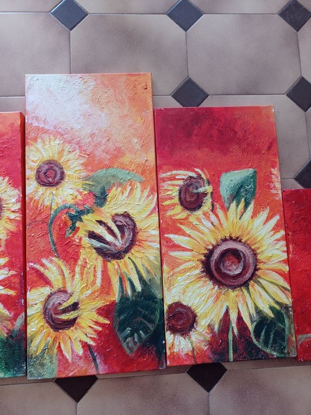 cuadro girasoles