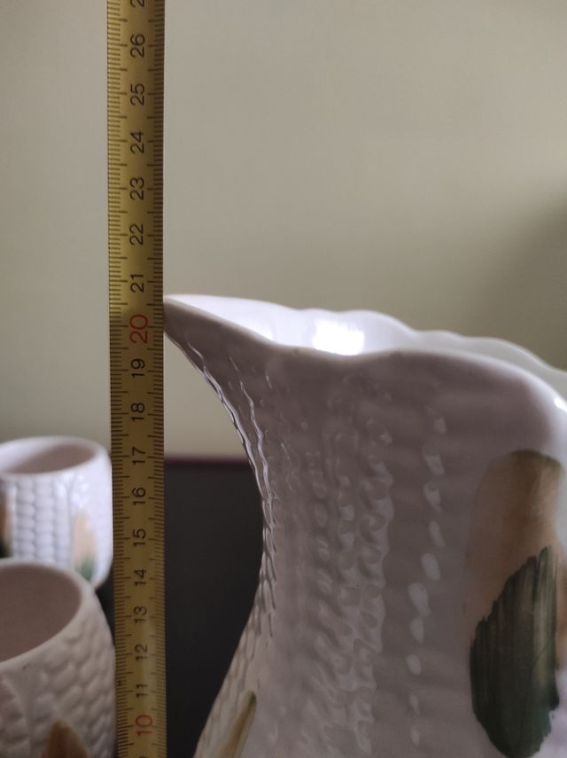 Juego de Jarra y vasos de cerámica